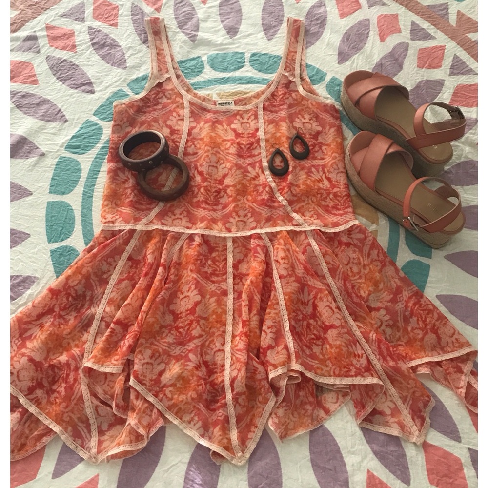 FP super adorable, sheer slip dress 🦀 EUC!